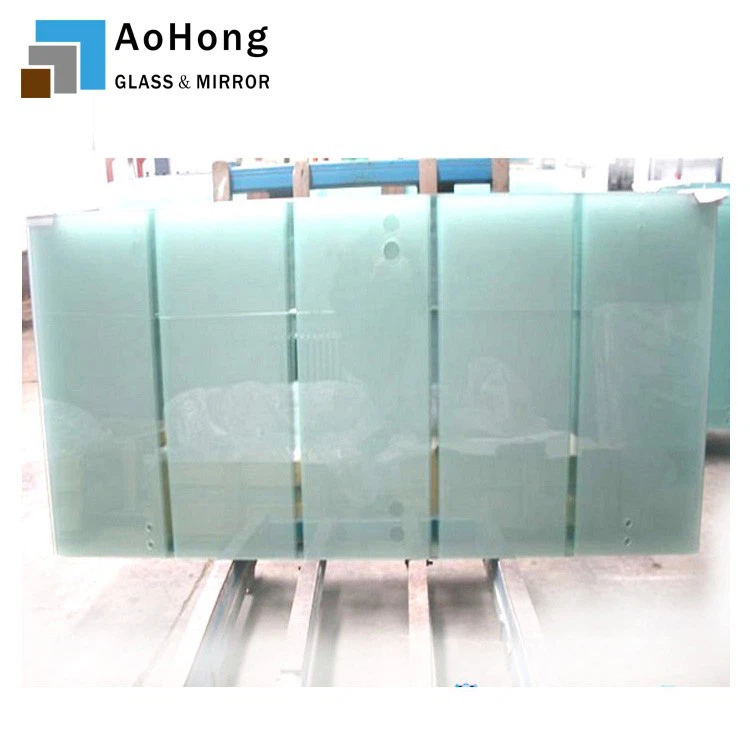 sandblasted glass door